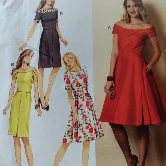 Semi-Fitted Lined Bodice Dress Sewing Pattern Size 6-22 Plus Butterick 6129 - Picture 3 of 10
